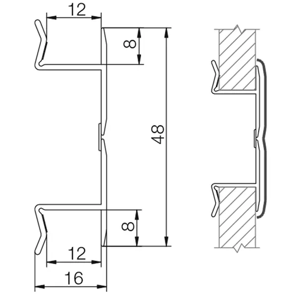 Уголок к цоколю 100мм универсальный белый