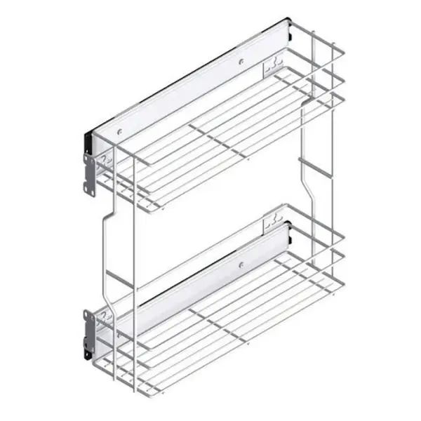 Partner двухуровневая корзина 150 мм бутылочница направляющие плавного закрывания правая