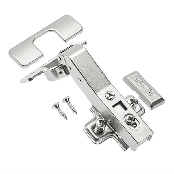 Петля угловая с доводчиком +45° clip-on, с еврошурупом GTV