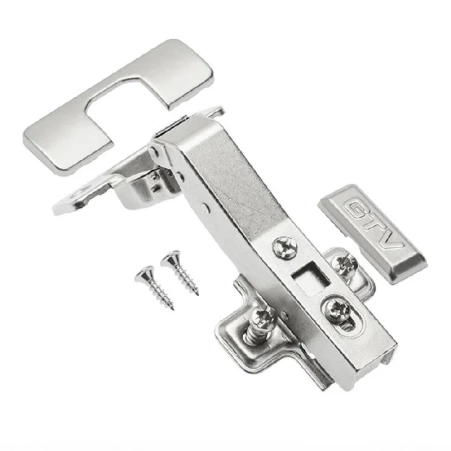Петля угловая с доводчиком +45° clip-on, с еврошурупом GTV