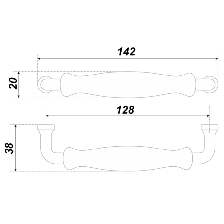 Ручка LUNA RS108CP/4/128/W 