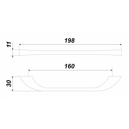 Ручка RS195MBSN.1/160мм 