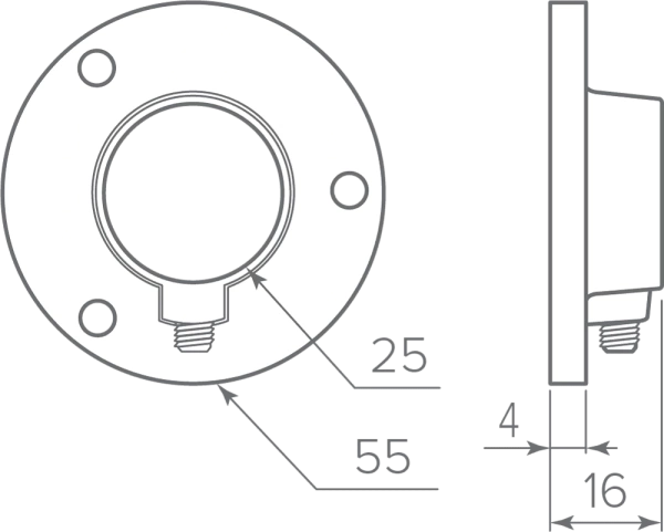 Фланец к трубе д.25