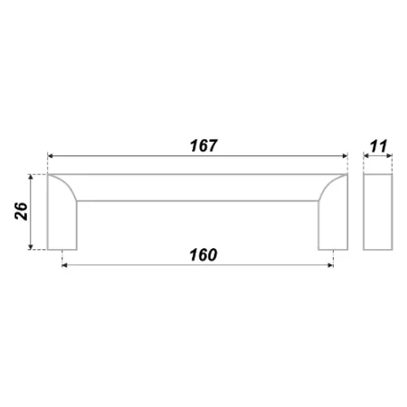 Ручка RS052BSN.4/160мм