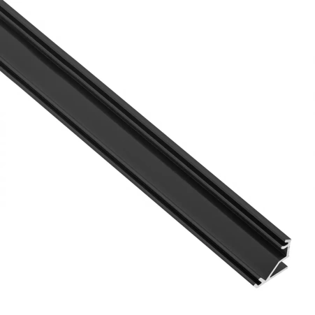 LED алюминиевый профиль GLAX угловой накладной, 2 м.п., черный PA-GLAXNKKT-AL-20M