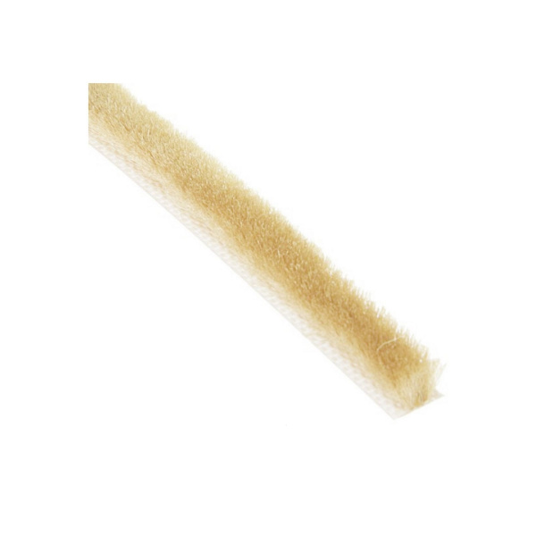 Ворс (уплотнитель щеточный) для сенатора, шампань 7*6 (рулон 250м) 