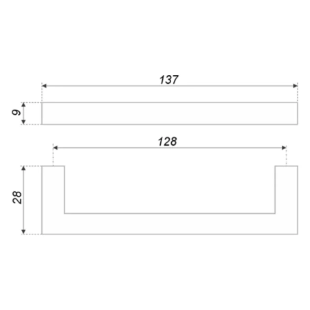 Ручка RS043BL.4/128мм 