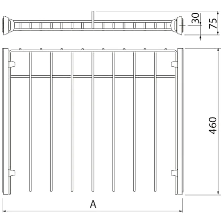 Вешалка для брюк SMART 900мм графит