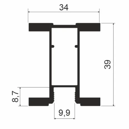 MODUS S150 Проф верт H-образный 5,4 м черный браш AB05