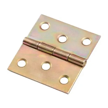 Петля карточная (рояльная), 40x40mm., желтый цинк 