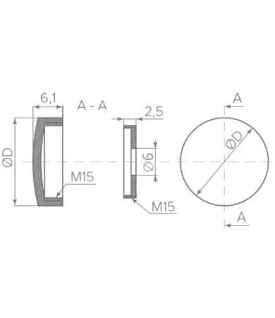 Крепление зеркала J04AL хром