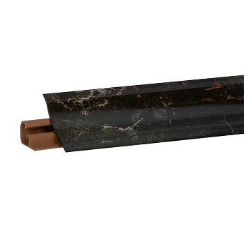 Плинтус LB23 мрамор марквина чёрный глянец 20-231-0-6094  3м