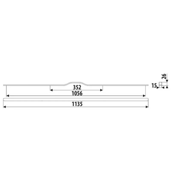 Ручка UA130 золото сатиновое 1056мм GAMET