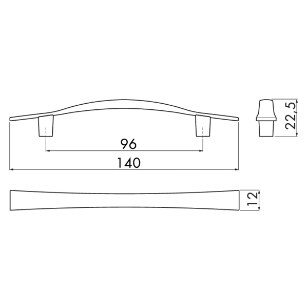 Ручка UZ-13-096-01 хром