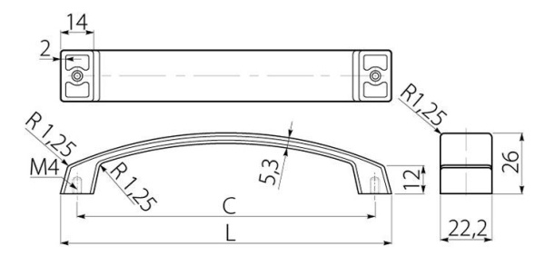 Ручка UZ-G1 160мм инокс 