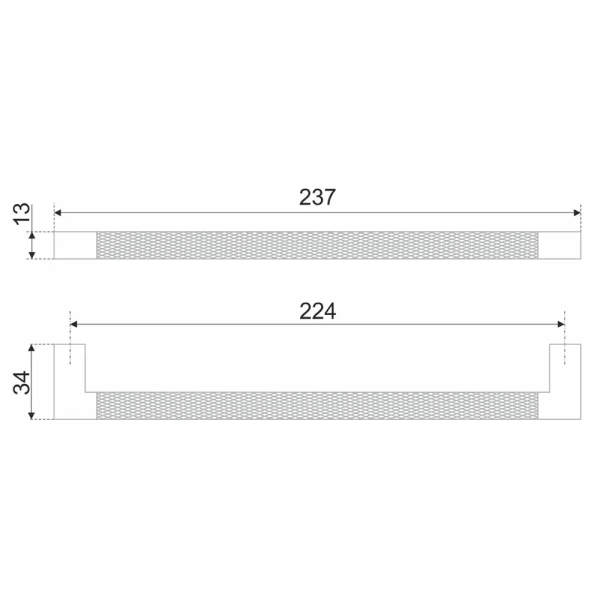 Ручка RS286CP/OBL.4/224мм 