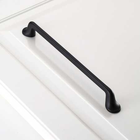 Ручка мебельная FABRICIO 192мм, чёрный матовый