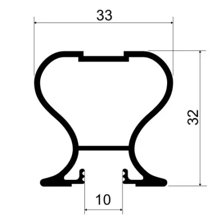 MODUS S110 Профиль вертикальный закрытый 5,4м шампань