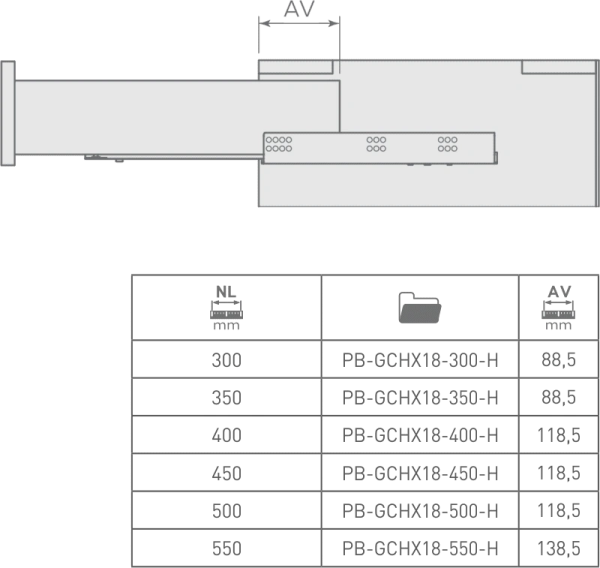 Направляющие скрытого монтажа неполного выдвижения с доводчиком Modern Slide 300мм 