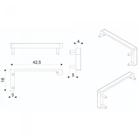 Заглушка для ручки торцевой RP101SC/3000, к-т (2L+2R)