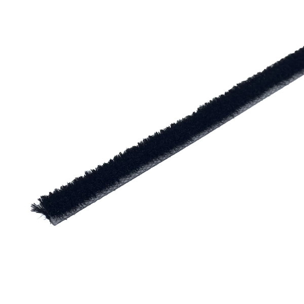 Ворс (уплотнитель щеточный) черный 7*6  (375м) 