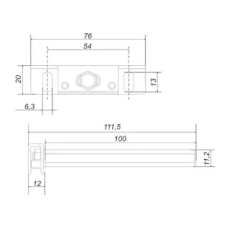 Полкодержатель P701ZN хром