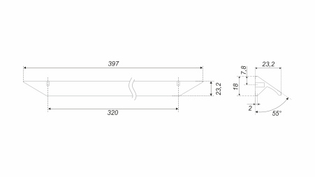 Ручка RS157 320мм, черная