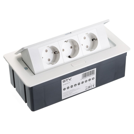 Удлинитель настольный SOFT 3 розетки AE-PBSC3GS-10 (Schuko), белый, с проводом 1,5 метра