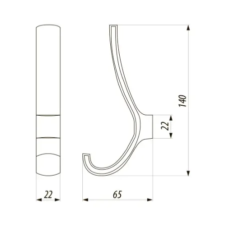 Крючок WP30-G0004 хром