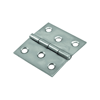 Петля карточная (рояльная), 40x40мм, белый цинк