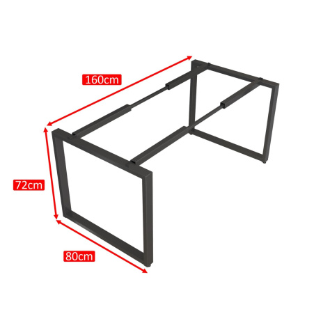 Каркас стола металлический 1200(1300,1400,1500,1600)x80x715 черный