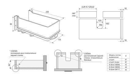 Держатель дна и задней стенки стандартного ящика СТАРТ, графит BOYARD 