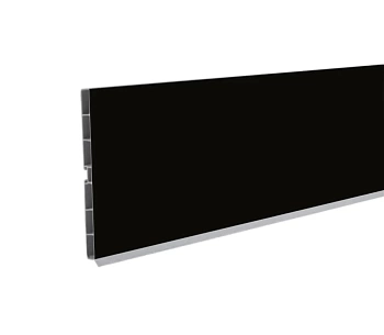 Цоколь кухонный 100мм чёрный глянец 3м