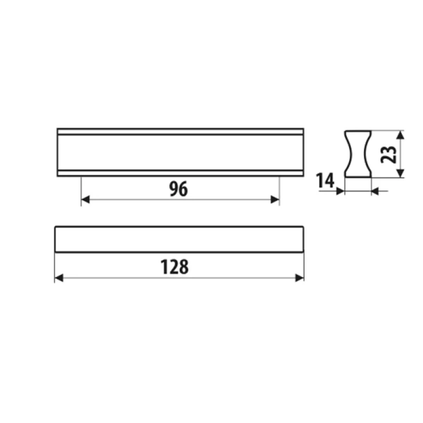 Ручка деревянная UD32 дуб L 960