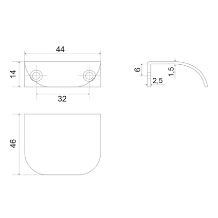 Ручка RT011BL.1/32мм