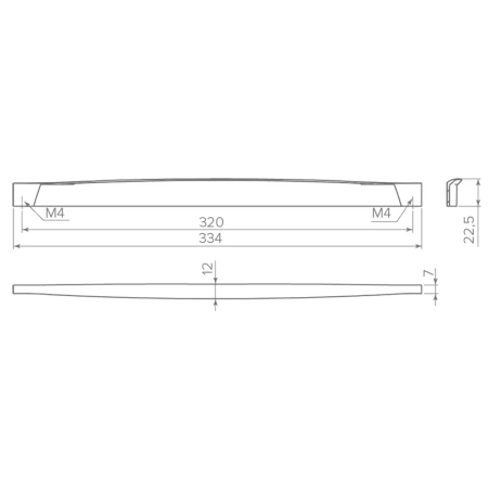 Ручка KATANIA L-320мм хром 