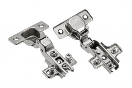 Петля +110 полунакладная c еврошурупом GTV