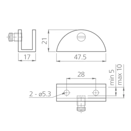 Полкодержатель HS2710 хром GTV