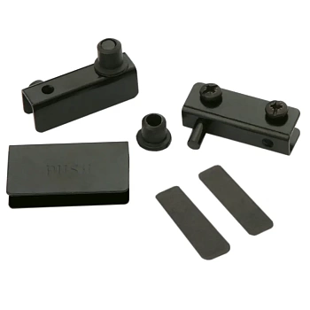 К-т петель для стекла без сверления (в+н+ручка), черный HG001/Bl