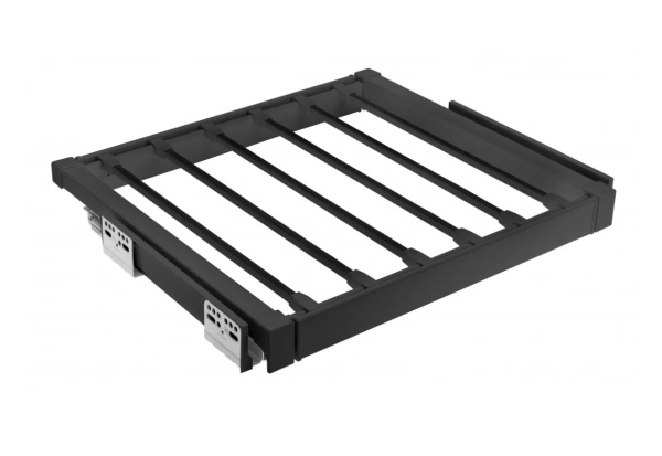 Вешалка для брюк ELITE 600мм с доводчиком, цвет черный