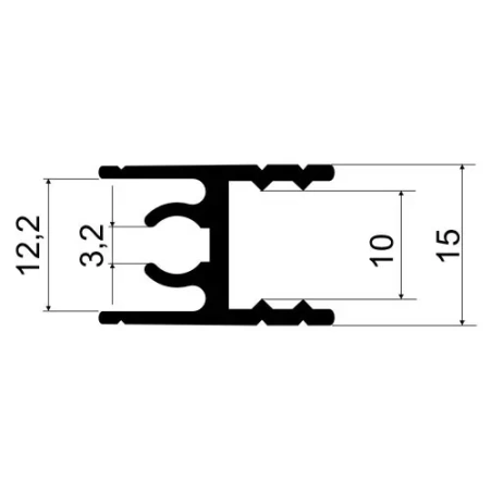 MODUS S210 Профиль горизонтальный верхний 5,8м белый глянец