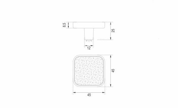 Ручка CUBO FACTURA RC526RCHMP.1/W