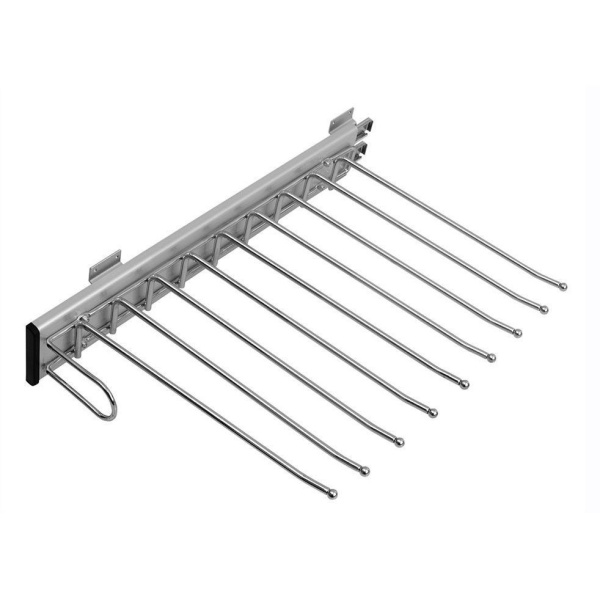 Вешалка для брюк 9 мест левосторонняя, алюминий