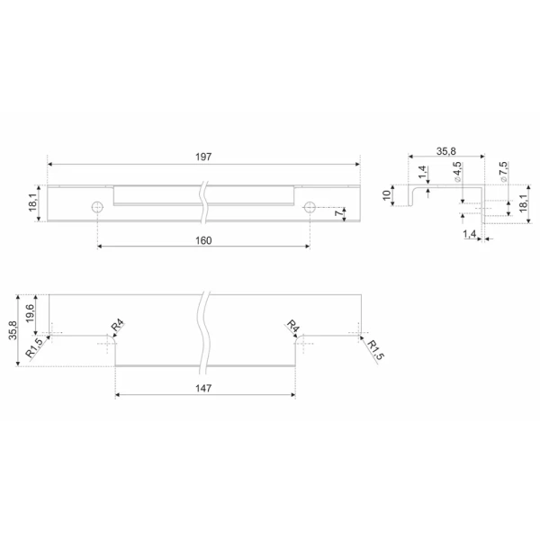 Ручка RT109SST.1/160/200
