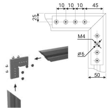 MODUS Винт M5x10 черный матовый A05