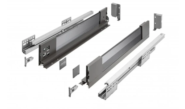 Комплект ящика AXIS PRO GLASS 500мм низкий H-84 антрацит