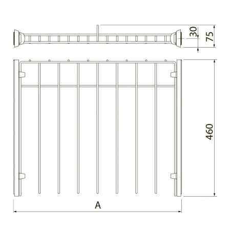 Вешалка для брюк SMART 600мм белая