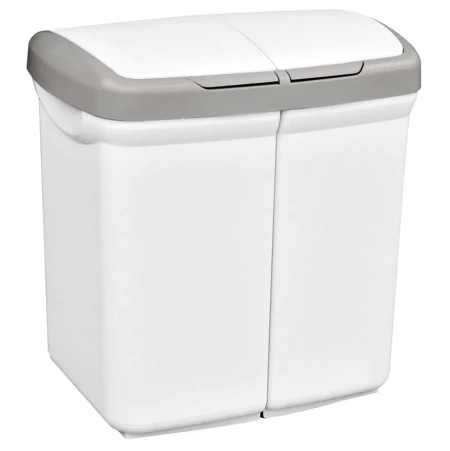 Корзина для мусора GTV Ecobin Duo 2х25L., белая, PB-ECOBIN00-B 