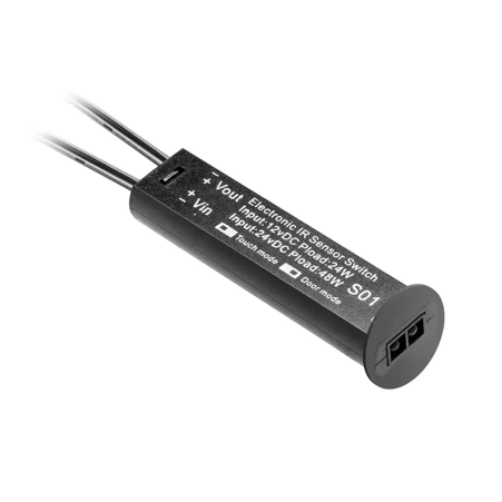 Выключатель 3 в 1 бесконтактный, сенсорный /12V/черный/с встроенным диммером