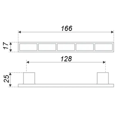 Ручка RS282CP/MC5/128мм 